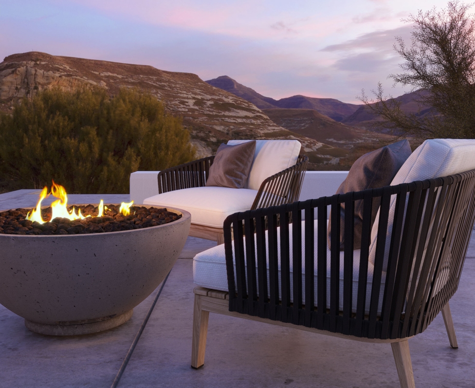 Furniture or fire feature bring the heat and style with fire furnishings